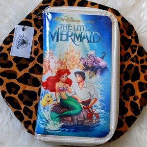 NWT Disney Parks Little Mermaid VHS Wallet